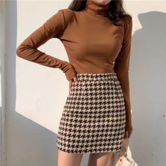 Falda Moda Coreana Retro